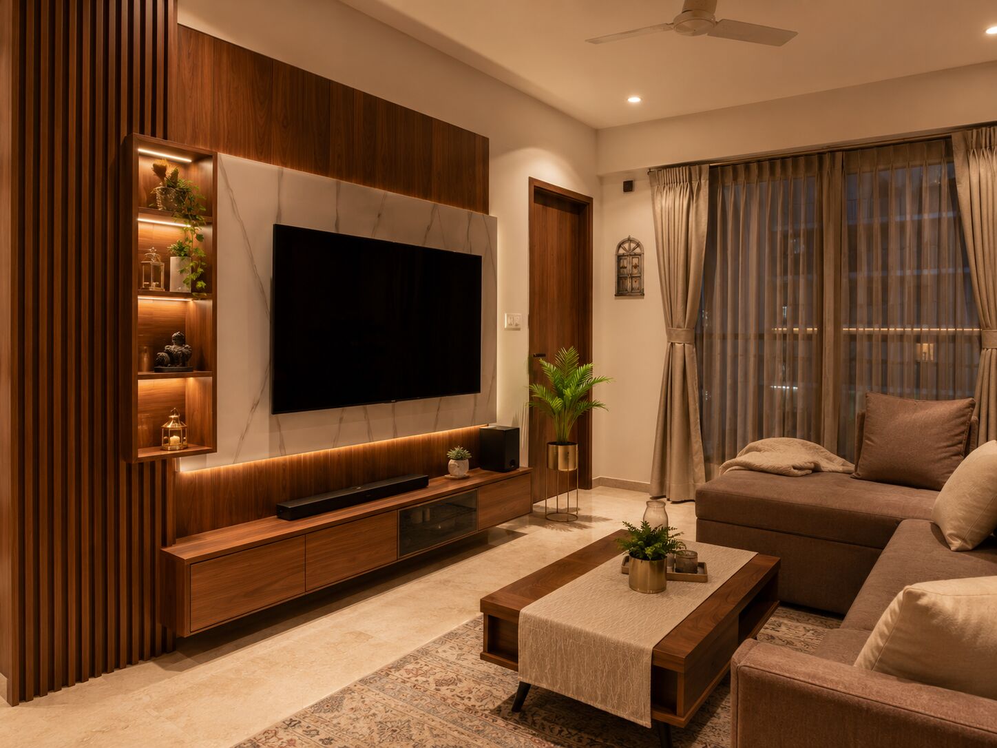 Full home living room interior